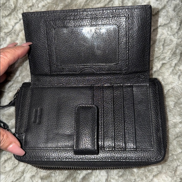 Leopard Print Wallet with Black Accents - Picture 2 of 7